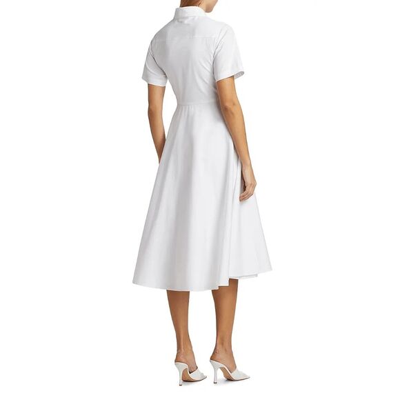 Toccin Megan Tie-Waist Cotton Midi-Dress Size Small $495 - Picture 5 of 11